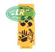 Radiaatori pealse tuulekoja ohutus andmesilt