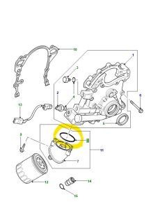 Õlifiltri korpuse jala tihend